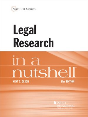 cover image of Legal Research in a Nutshell